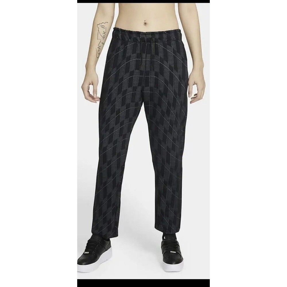Womens Medium Nike Sportswear Tech Pack Sweatpants Pants Black Plaid